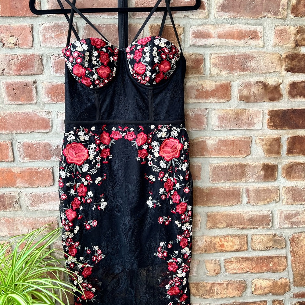 Floral Mini Lace Dress